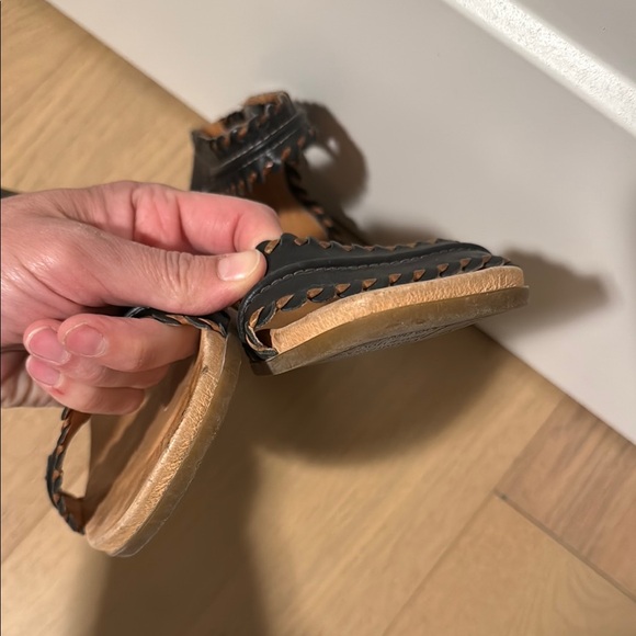 Pikolinos Black Woven Leather Sandals with Ankle Straps boho 11/42 - Picture 5 of 5